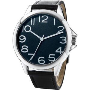 Men Watches Men Arabic Numbers White Watches Classic Quartz Watch Black Silver